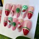 Deluxe Press-On Nails | Melon Magic 🍉 (Large)