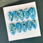 Deluxe Press-On Nails | Opal Tides (Medium)