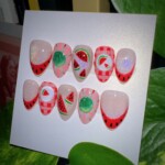 Deluxe Press-On Nails | Rind & Shine 🍉(Medium)